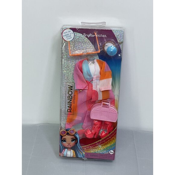 Rainbow High Fashion Doll Pool Outfit Set With Accessories For 6+ - Picture 1 of 4
